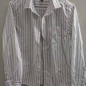 Banana Republic Medium Striped Button-Down Shirt Normcore Preppy Office School